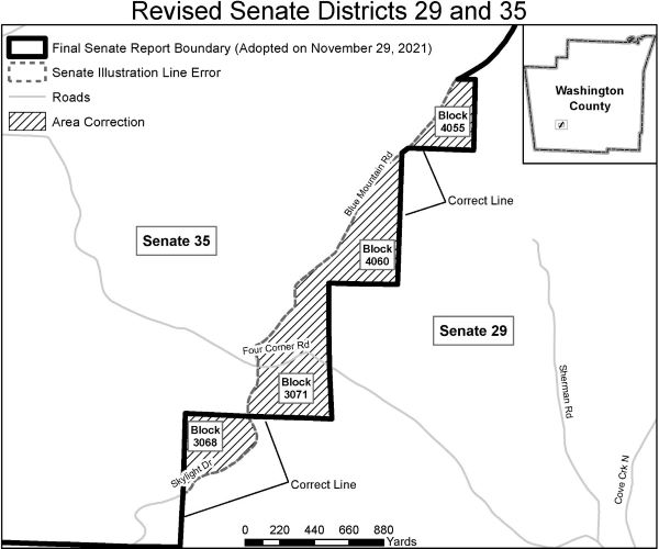 DATA CORRECTION Senate Districts Adopted 2021 Arkansas GIS Office